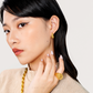 999 Pure Gold Cuban Link Hoop Earrings