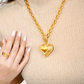 Chunky Textured Heart Pendant