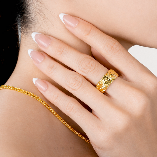 Textured Hearts Ring