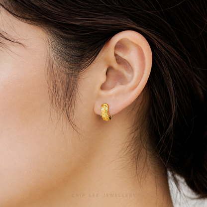 Ripple Hoop Earrings