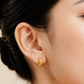 999 Pure Gold Ridge Curve Earrings