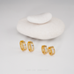 Duo Tone Roman Numerals Hoop Earrings
