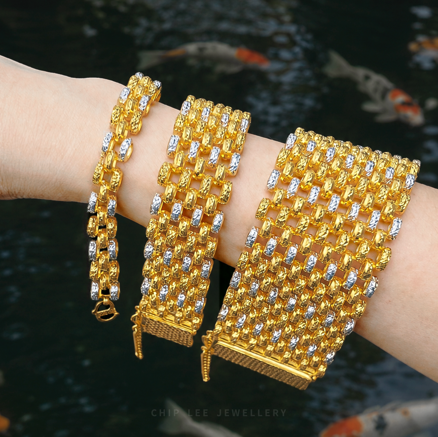 Duo Tone Lattice Bracelet