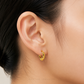 999 Pure Gold Sculpted Hoop Earrings