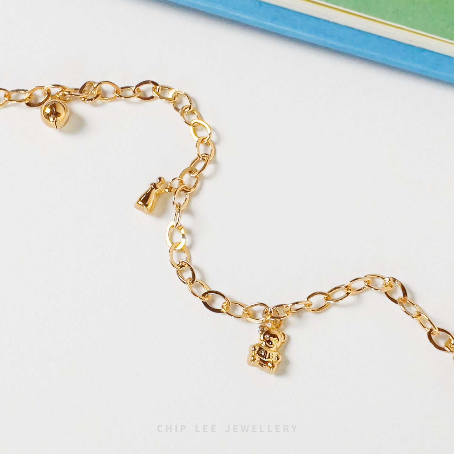 Star, Bear, Milk Bottle Charm Baby Anklet