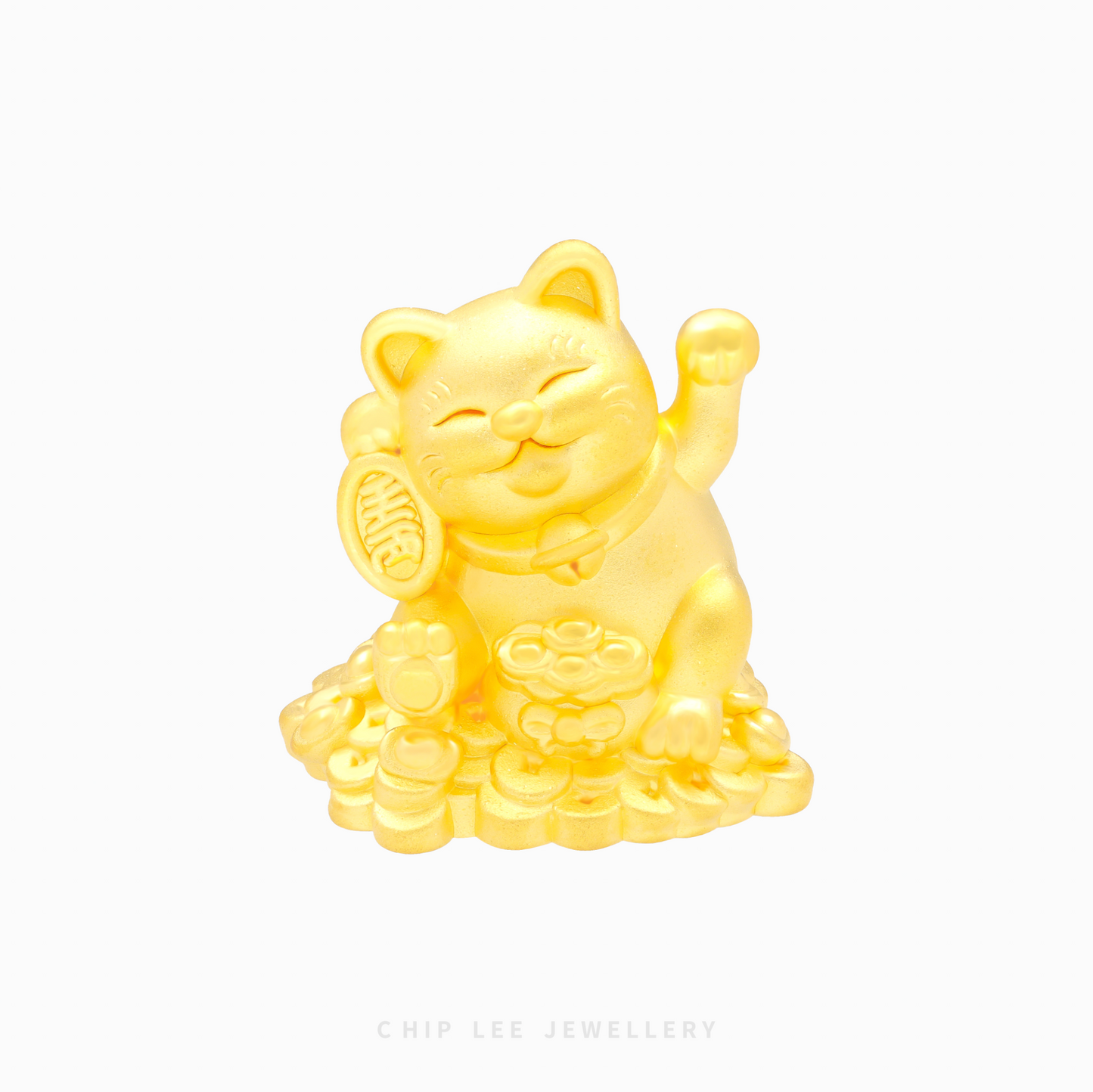 999 Pure Gold Fortune Cat Figurine