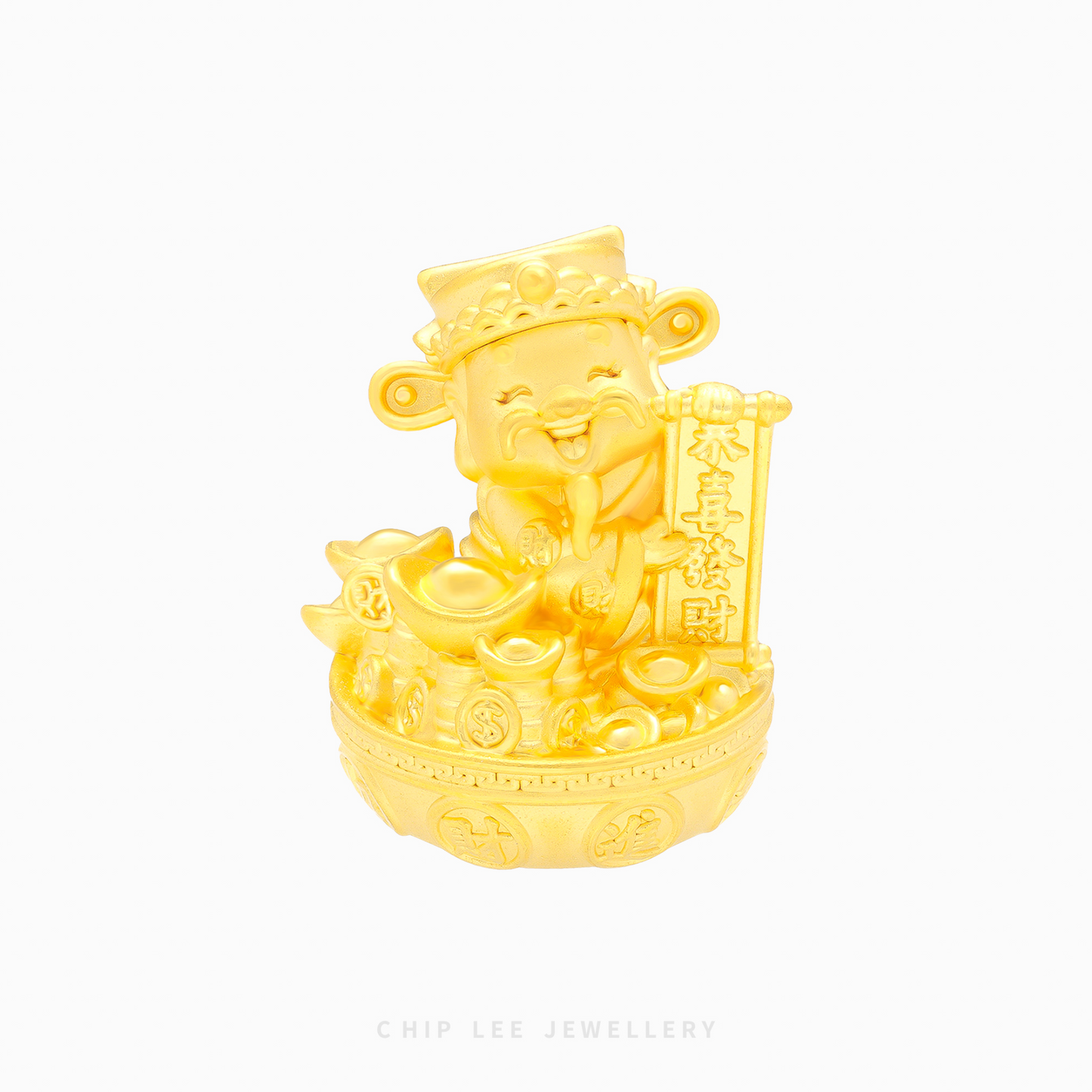 999 Pure Gold God of Fortune Figurine