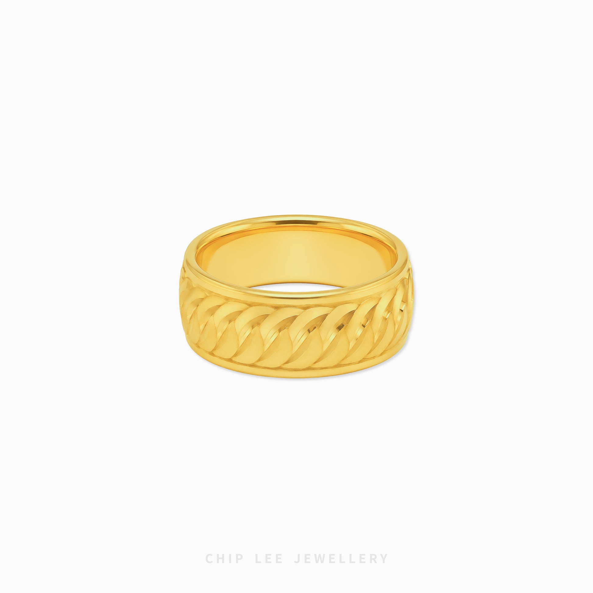Twisted cable-inspired statement ring