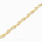 916 gold Seraphina wing design bracelet featuring intertwined yellow and white gold-toned links with flowing feather-like details