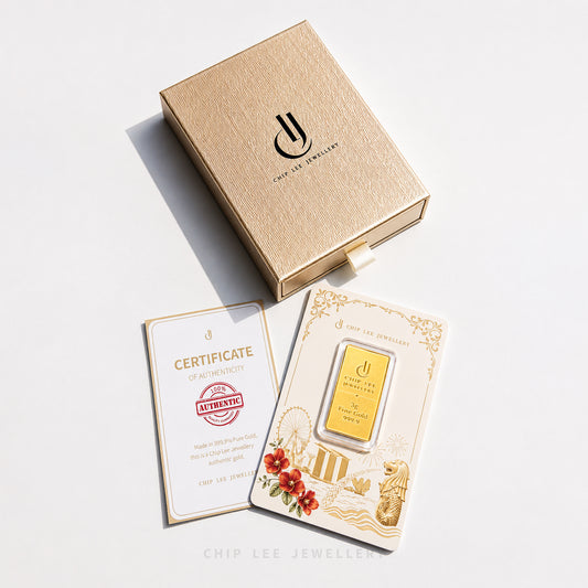 999 Pure Gold Singapore Heritage Exclusive Edition Gold Bar