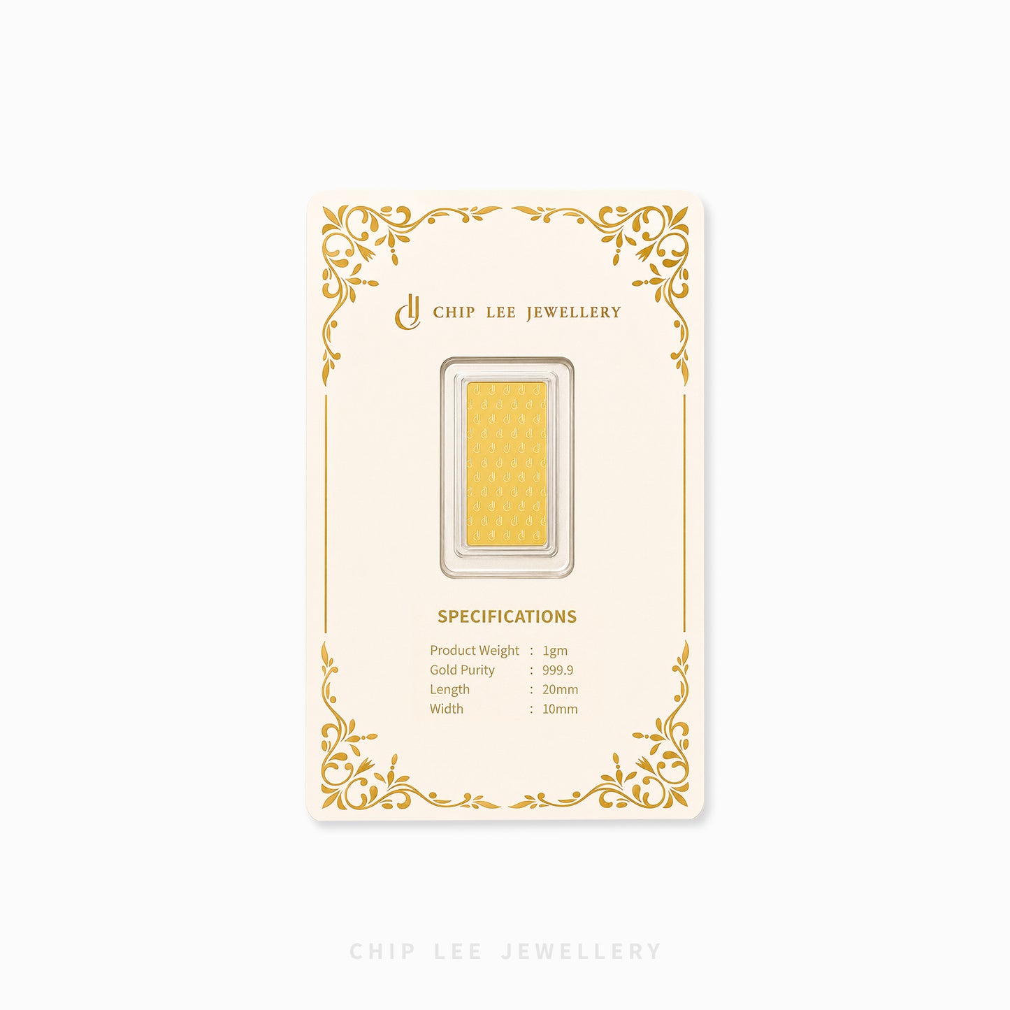 999 Pure Gold Singapore Heritage Exclusive Edition Gold Bar Card