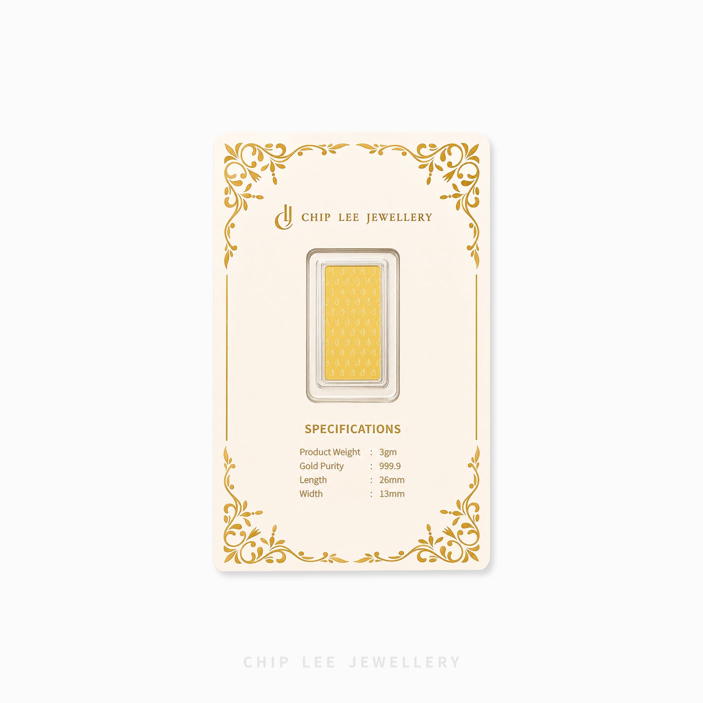 999 Pure Gold Singapore Heritage Exclusive Edition Gold Bar Card