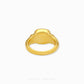 Square signet ring in polished gold minimalist design