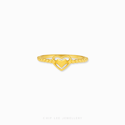 Sweetheart Beaded Ring with delicate beads, comfortable fit, elegant women’s jewelry, perfect for gifts, daily wear, or special occasions