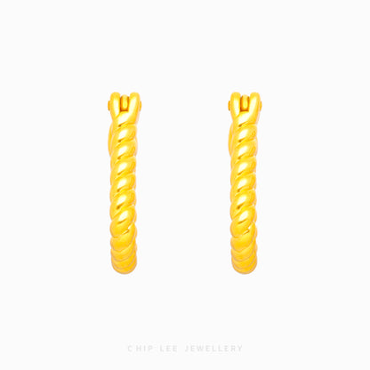 999 Twist Hoop Earring - Chip Lee Jewellery