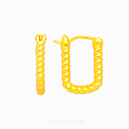 999 Twist Hoop Earring - Chip Lee Jewellery