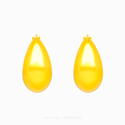 999 Round Chunky Hoop Earrings - Chip Lee Jewellery