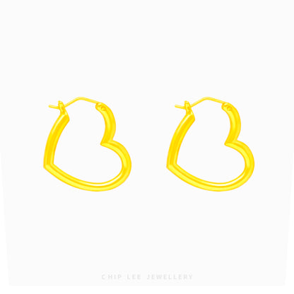 Heart Hoop Earrings - Chip Lee Jewellery