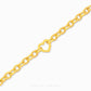999 Pure Gold Hollow Heart Bracelet