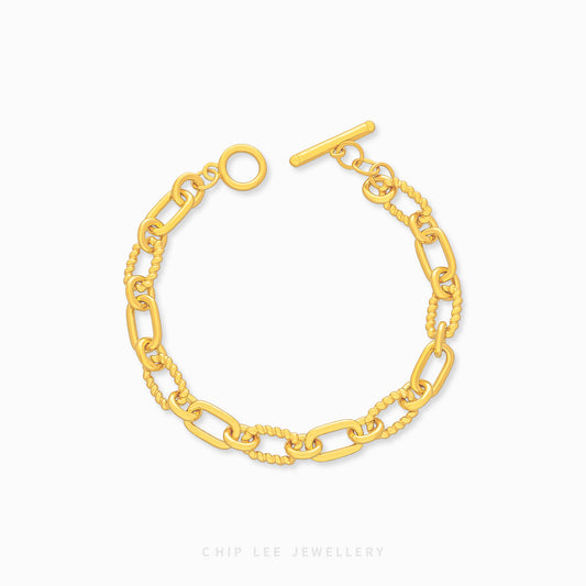 999 Pure Gold Link Chain Bracelet