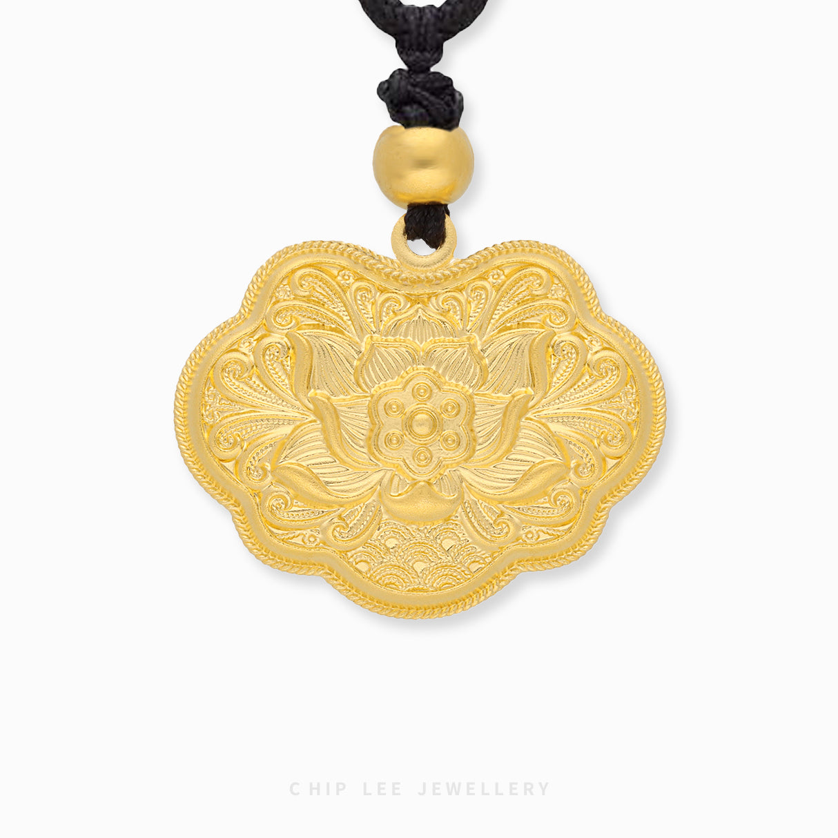999 Pure Gold Flora Fortune (福) Rope Necklace | Gu Fa Jin (古法金) Collection