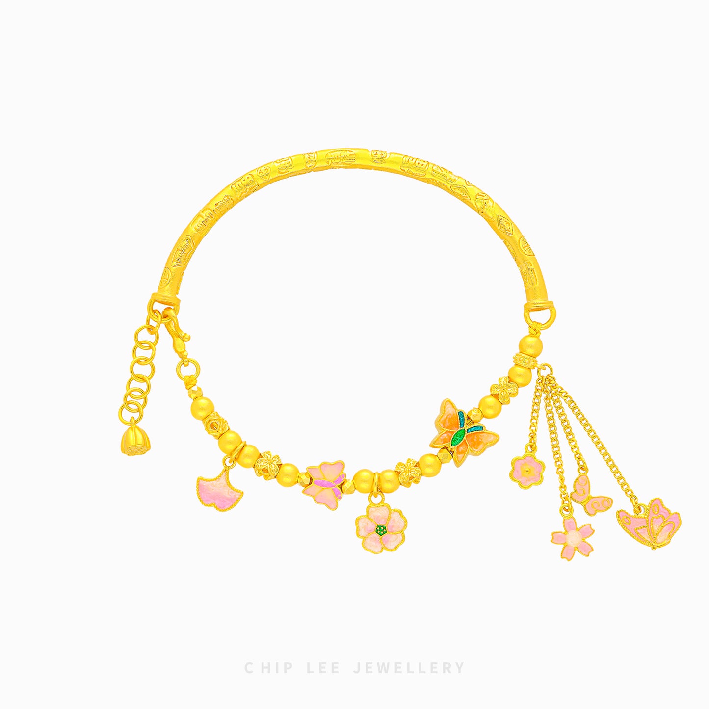 999 Pure Gold Gu Fa Jin Butterfly Bracelet