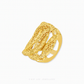 Textured Coco Ring in 916 gold, unique textured design adds understated glamour, versatile for layering or wearing solo as a statement piece.
