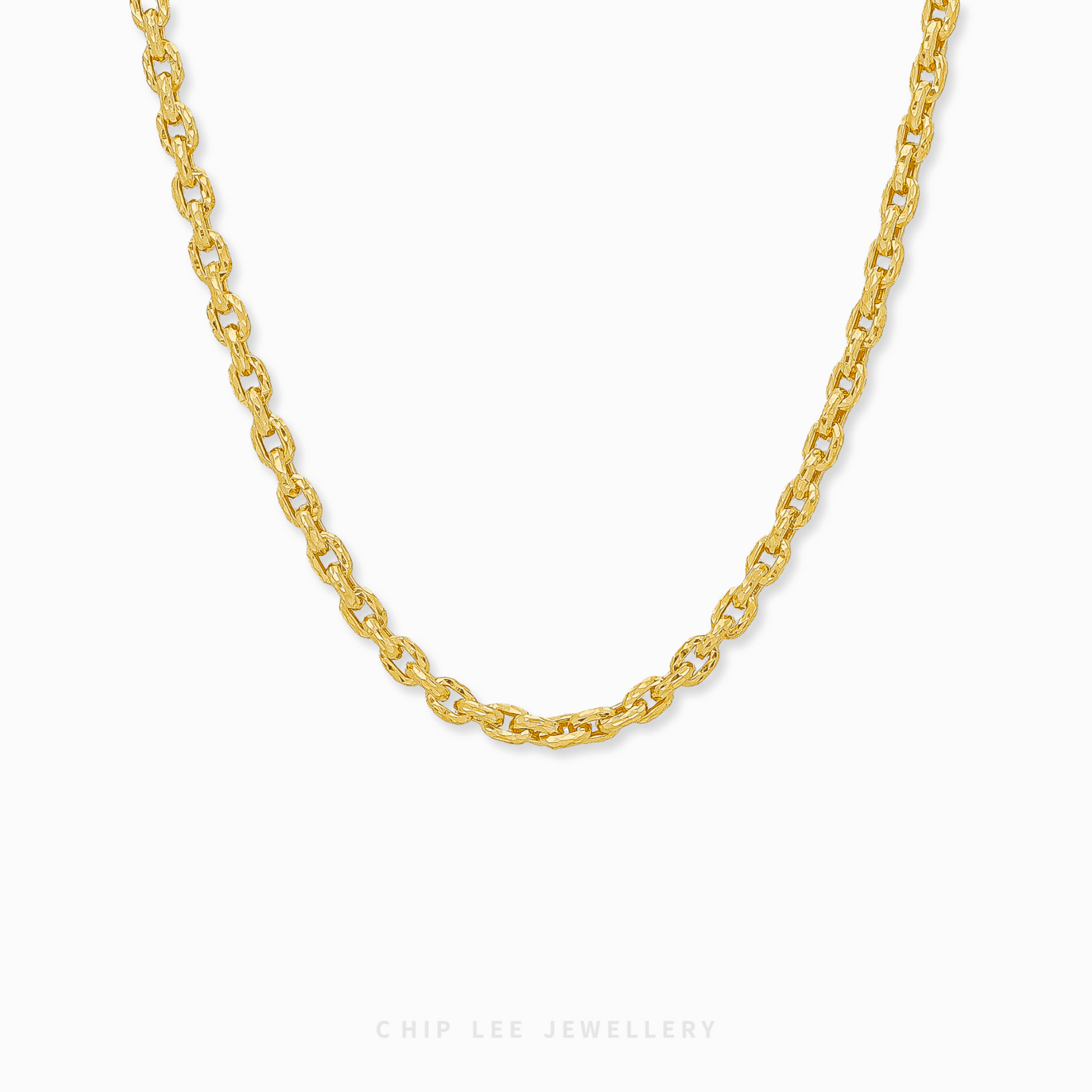 Textured Link Chain with detailed textured links, elegant women’s jewelry ideal for everyday wear or layering looks