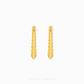 Textured Studded Hoop Earrings in 999 pure gold