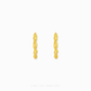 Chip Lee Jewellery Singapore Twisted Hoop Earrings 916 Gold for women. Textured gold hoops online. Modern, elegant, daily wear accessory.