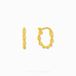 Chip Lee Jewellery Singapore Twisted Hoop Earrings 916 Gold for women. Textured gold hoops online. Modern, elegant, daily wear accessory.