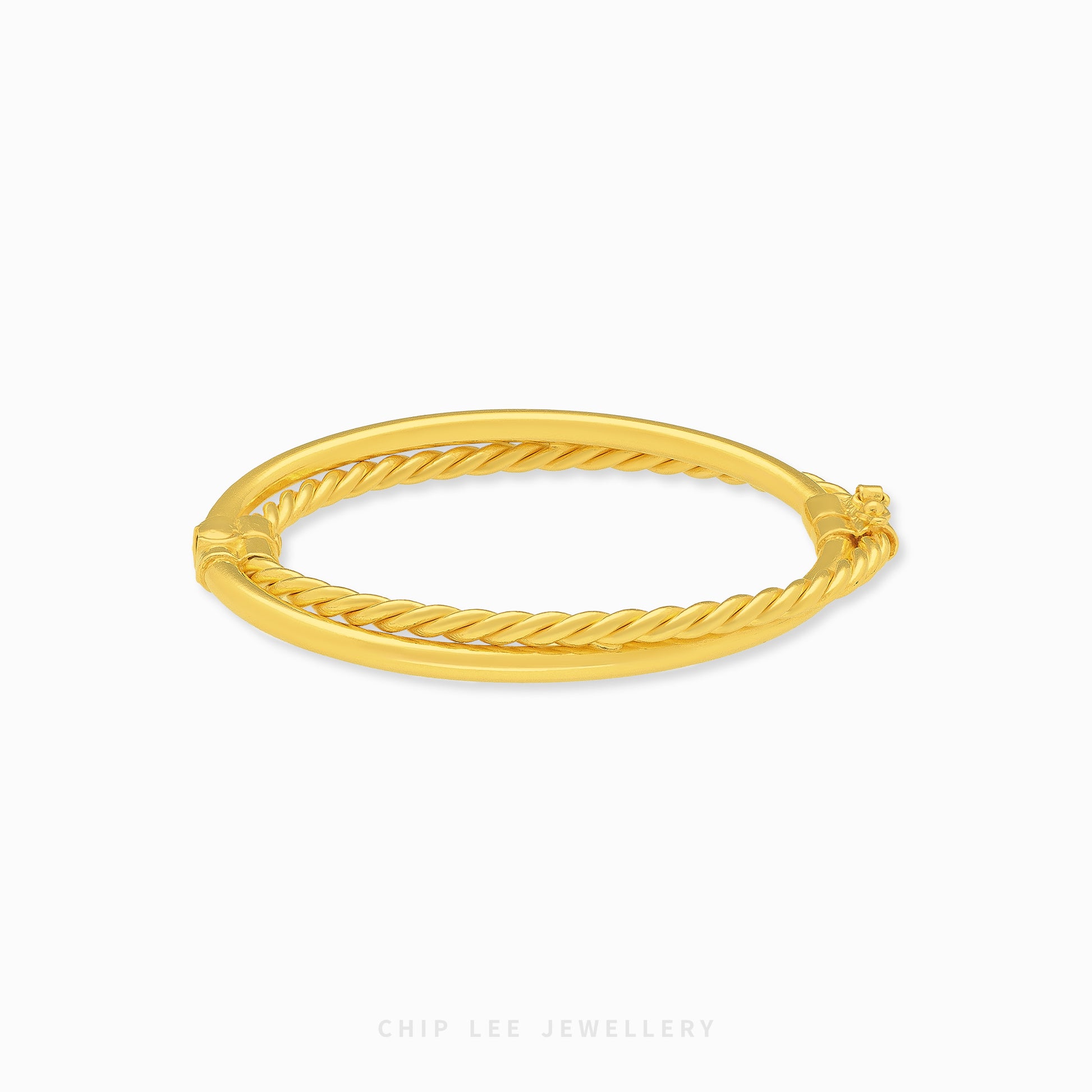 Twisted Rope Bangle Bracelet featuring an elegant rope-inspired textured design