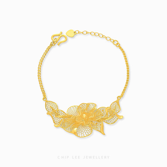 999 | 24K Gold Flora Bracelet