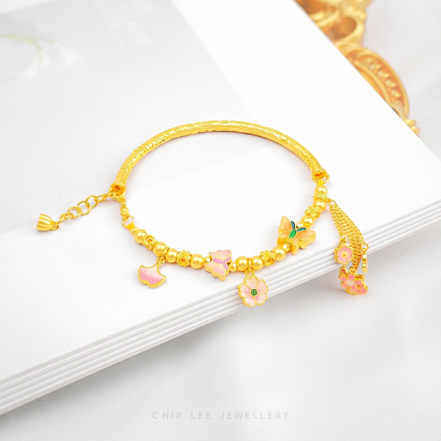 999 Pure Gold Gu Fa Jin Butterfly Bracelet