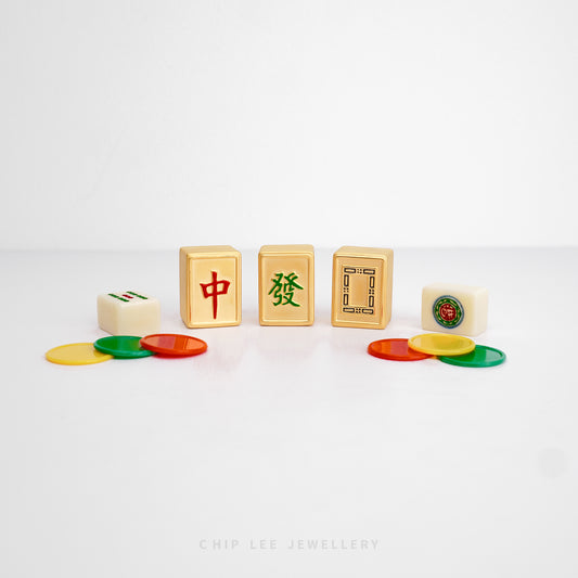 999 Pure Gold Green Dragon “發” Mahjong Tile