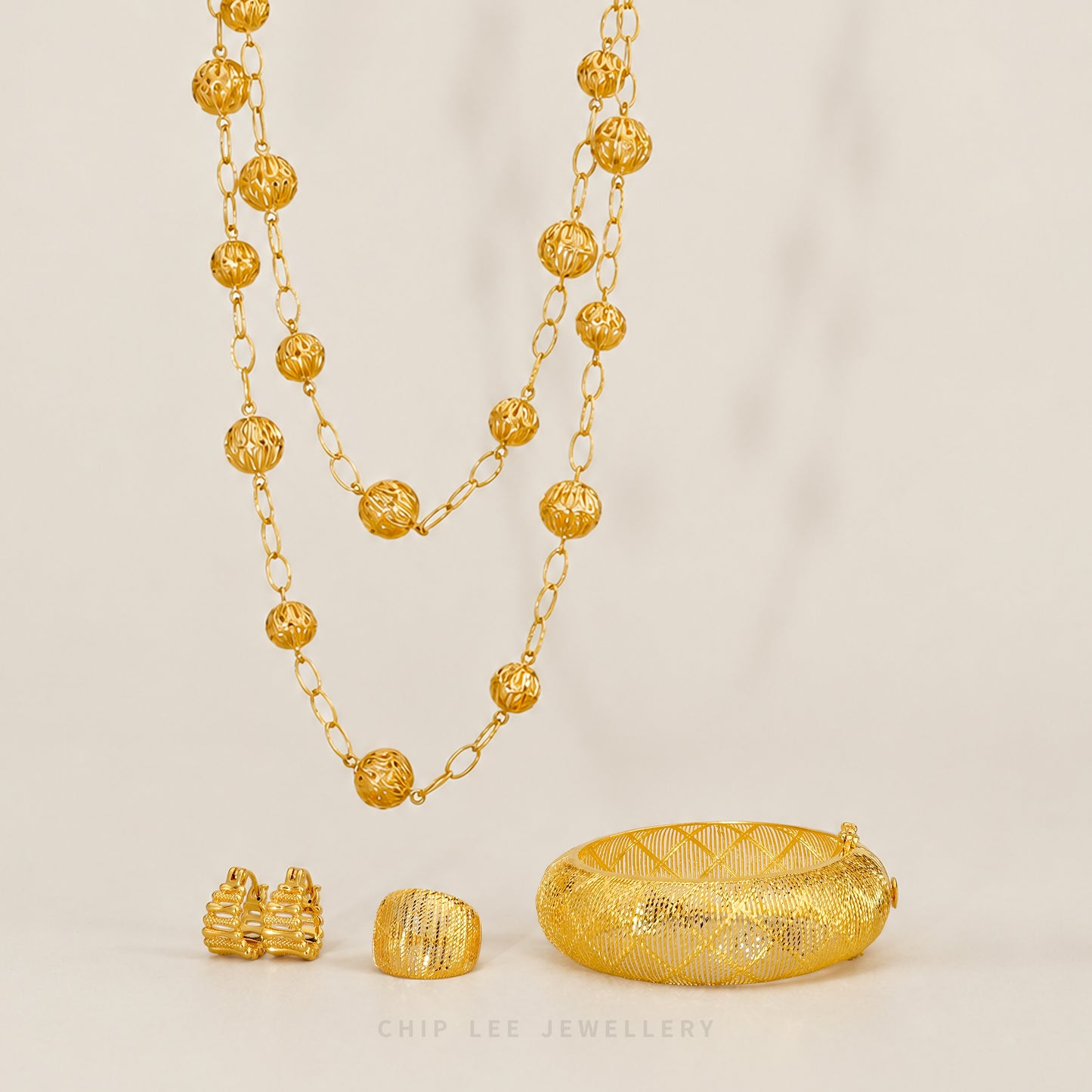 Filigree Bead Statement Necklace