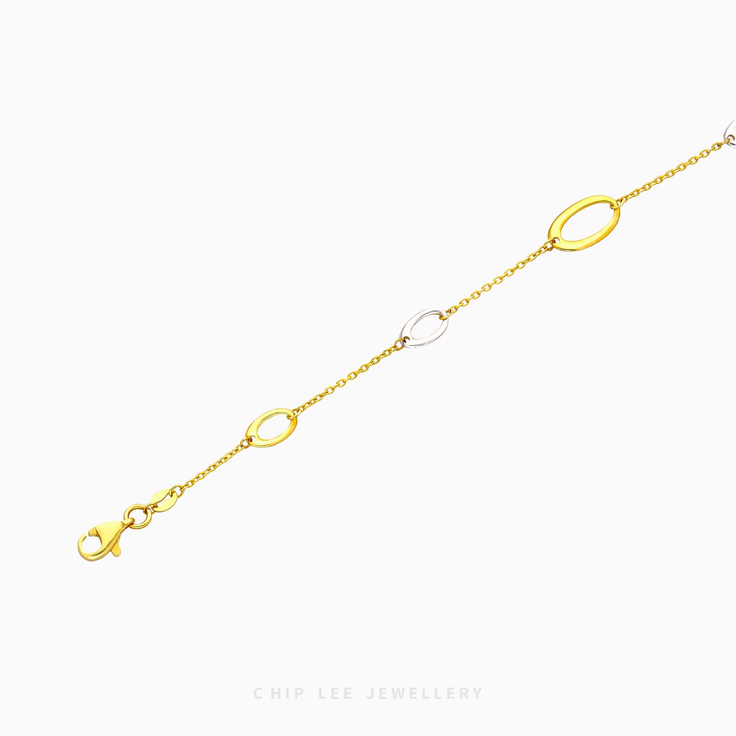 Duo Tone Hollow Oval Bracelet - Chip Lee Jewellery