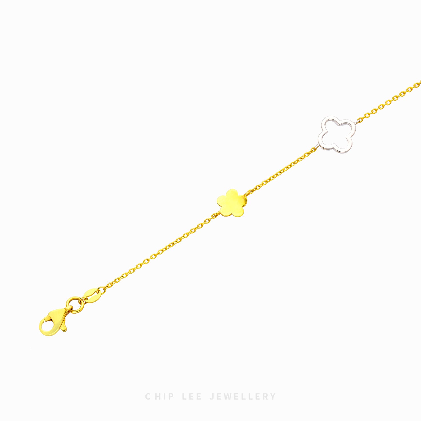 Duo Tone Clover Bracelet - Chip Lee Jewellery