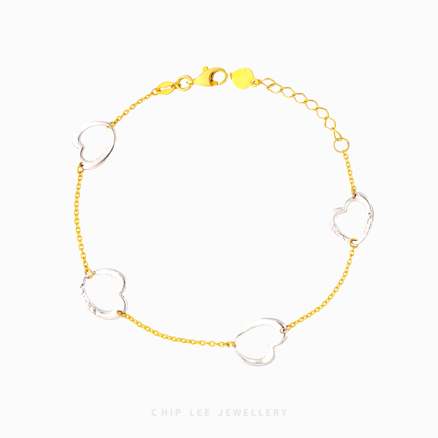 Duo Tone Heart Bracelet - Chip Lee Jewellery