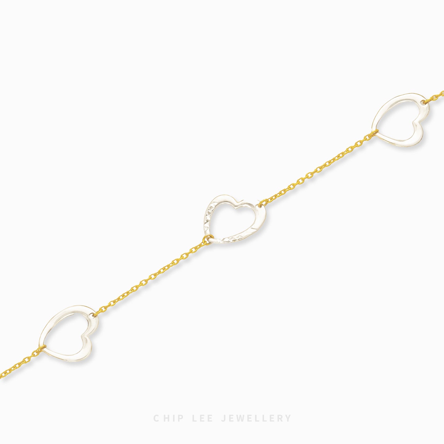 Duo Tone Heart Bracelet