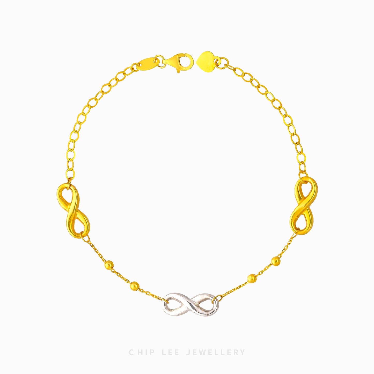 Duo Tone Infinity Mixed Chain Bracelet - Chip Lee Jewellery