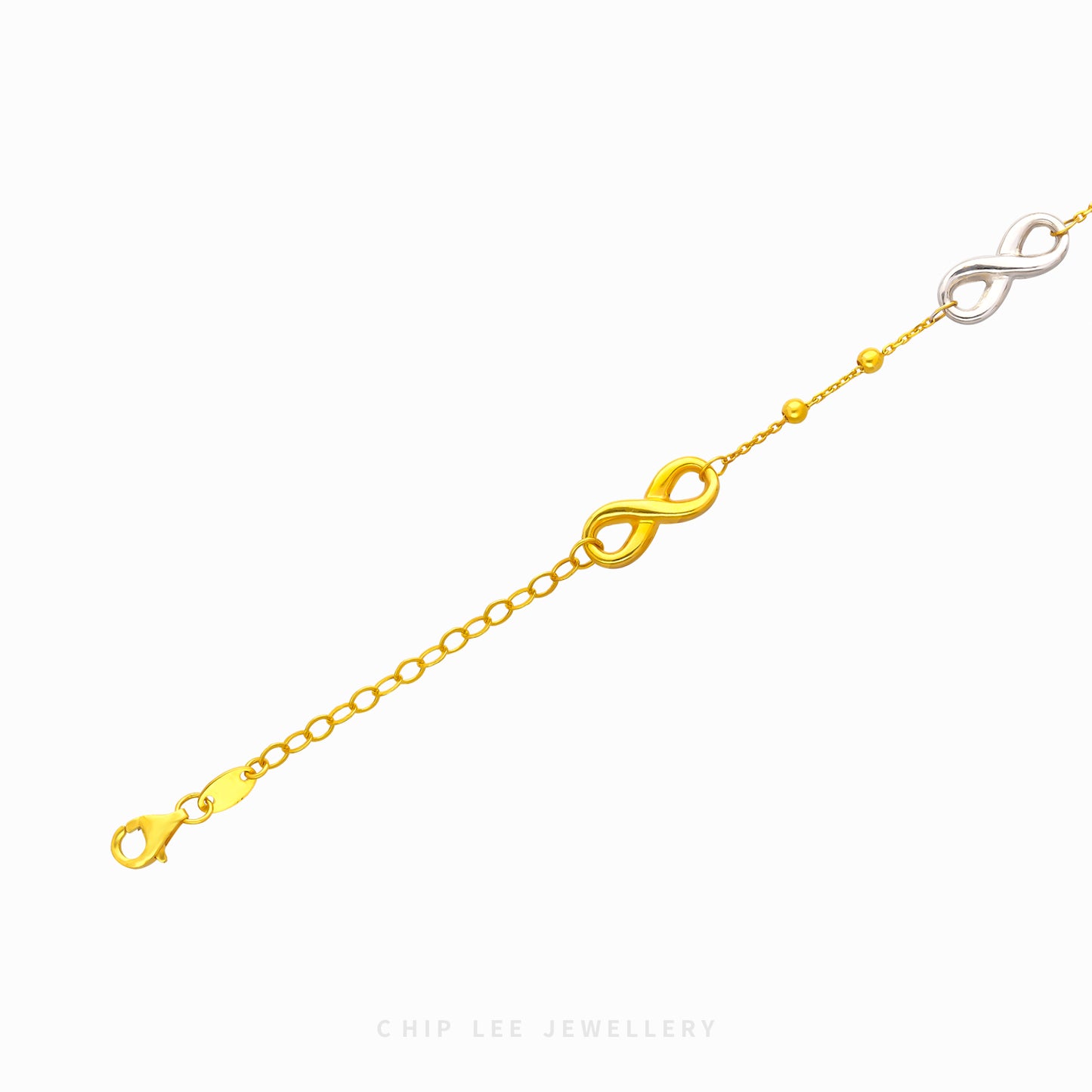 Duo Tone Infinity Mixed Chain Bracelet - Chip Lee Jewellery