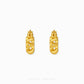 916 gold chain hoop earrings with interlocking links