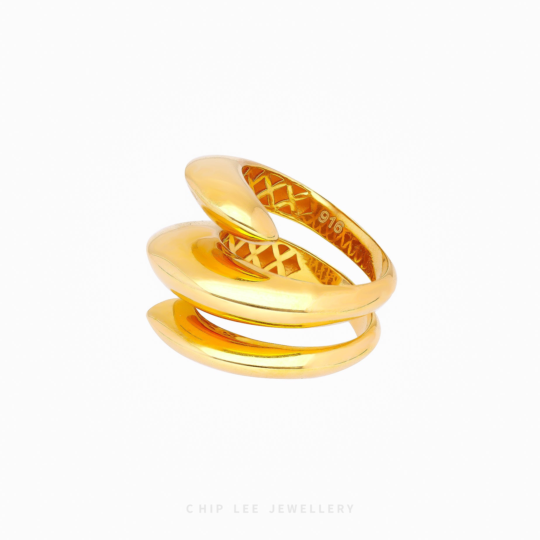 Open Crossover Ring - Chip Lee Jewellery